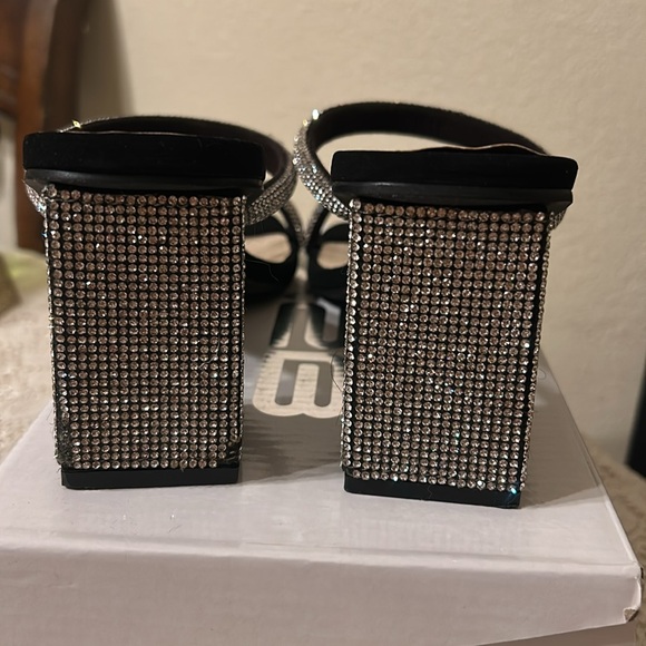 Sparkly Rhinestone Suede Heel - Picture 3 of 5